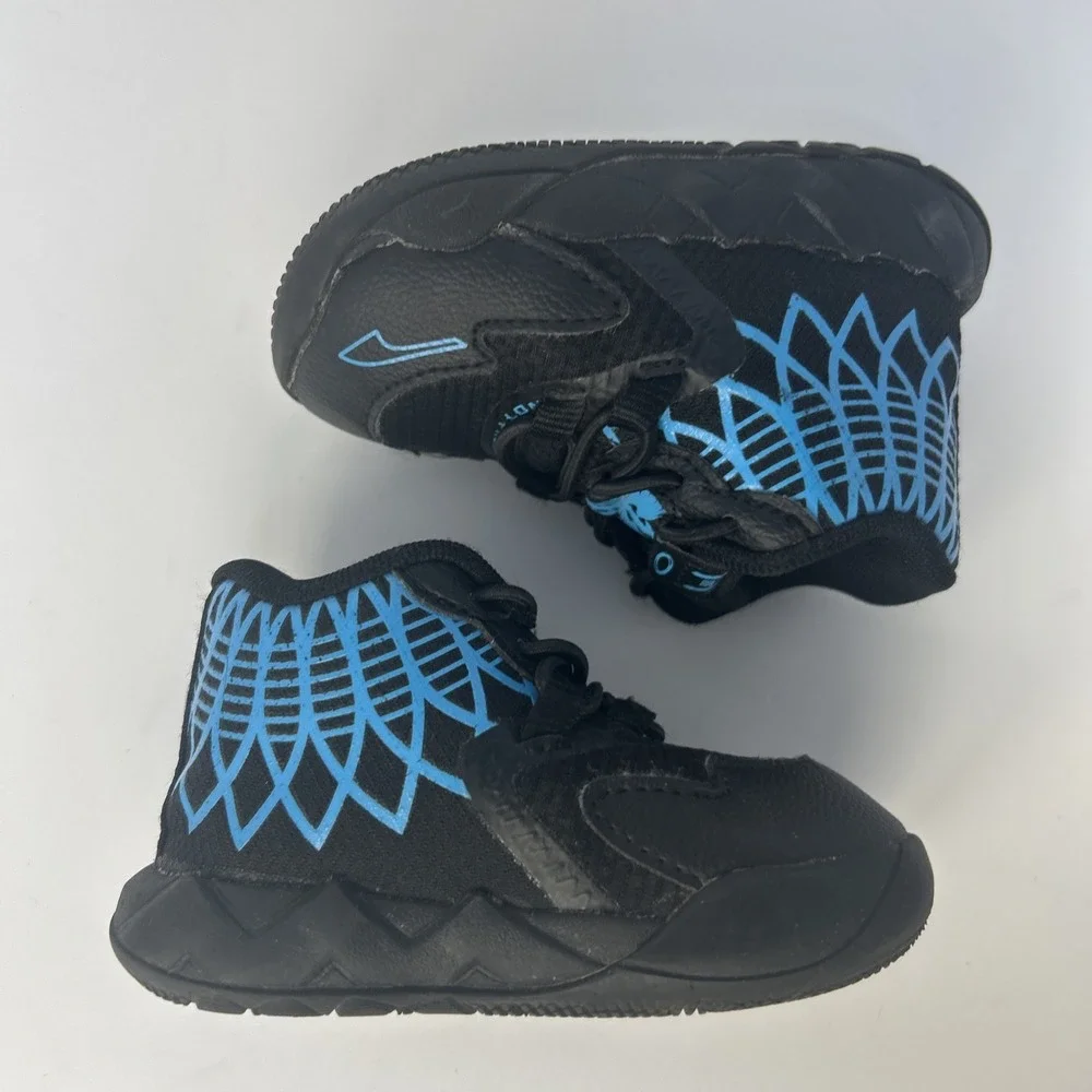 Puma MB.01 Buzz City LaMelo Ball Black Blue Toddler Infant Shoes 5C 385117-13